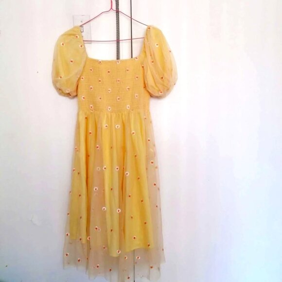 💛 Yellow daisy princess dress/prom for Spring and Summer - Picture 3 of 3